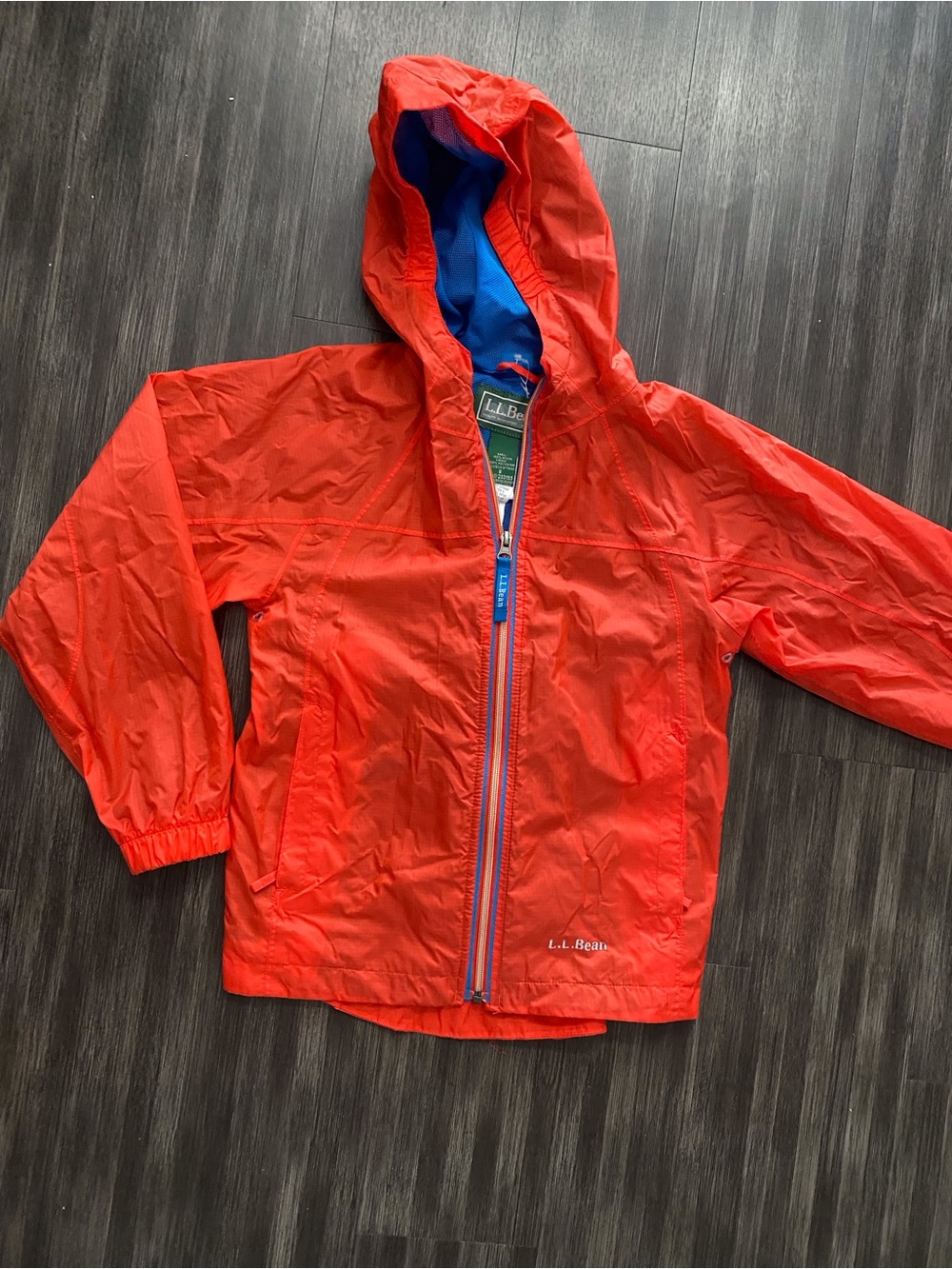 L.L. Bean Kids Orange rain Jacket